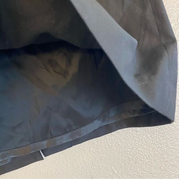 J CREW vintage Black classic pencil skirt with slit 100% wool short preppy 12 - Picture 3 of 6